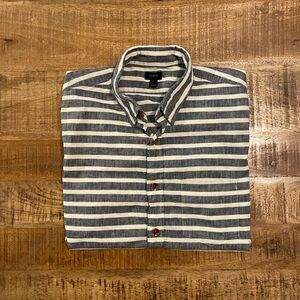J. Crew Striped Short Sleeve Button Down Shirt